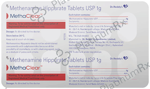 Methaclear 1gm Tablet 10s