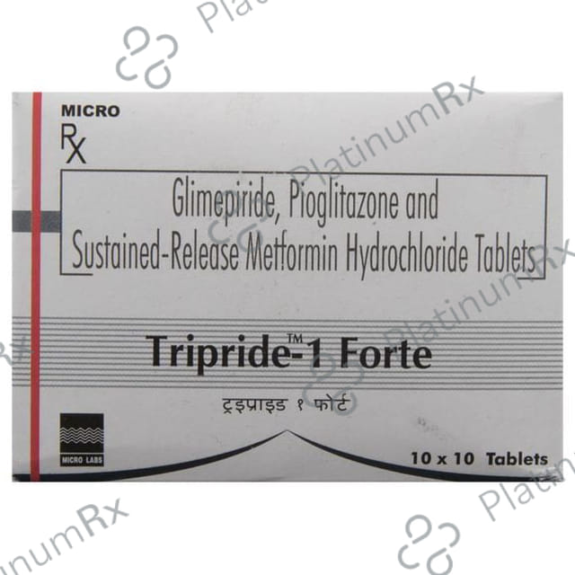 Tripride Forte 1/1000/15mg Tablet SR 10s