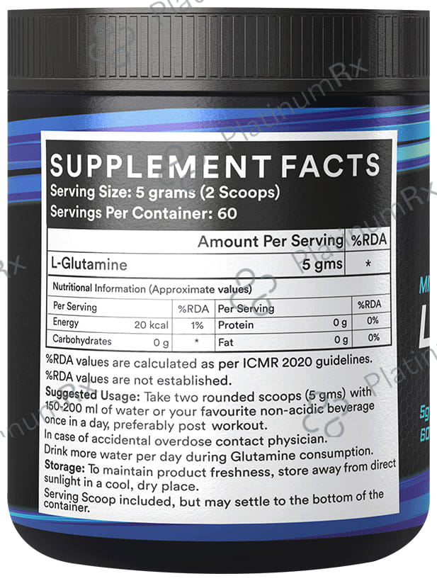 Inlife Micronized L-Glutamine Powder