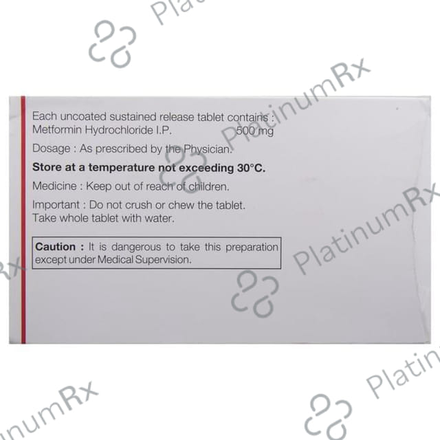 Gluformin XL 500mg Tablet PR 15s