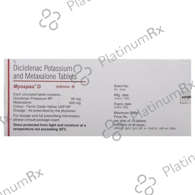 Myospas D 50/400mg Tablet 10s