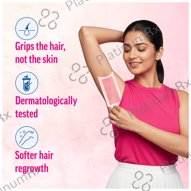 Veet Professional Waxing Strips Kit 20 Strips - Gel Wax Hair Removal for Women - Up to 28 Days of Smoothness - No Wax Heater or Wax Beans Required for Normal Skin