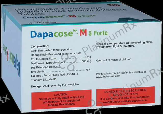 Dapacose M 5/1000mg Forte Tablet ER 10s