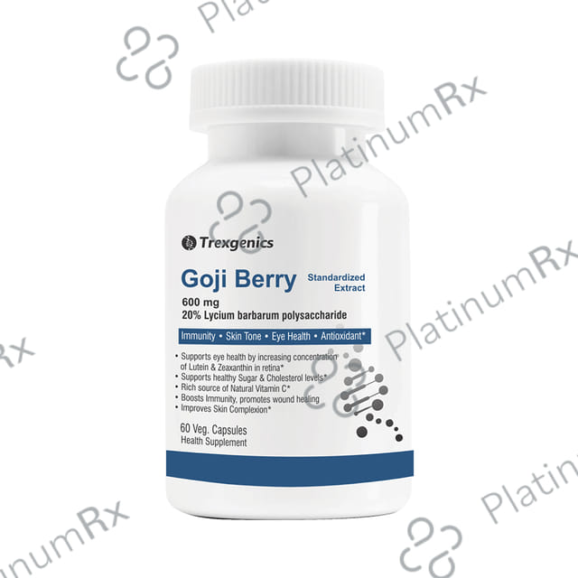 Trexgenics Goji Berry 600mg Veg. Capsules