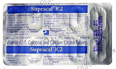 Supracal K2 1200mg/50/0.2mcg Tablet 10s