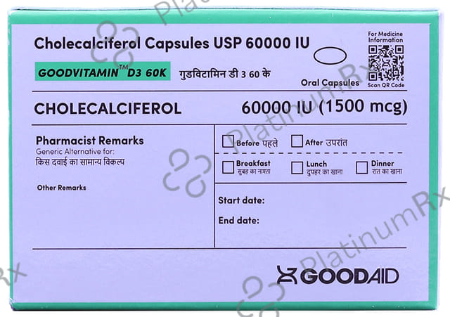 Goodvitamin D3 60K Capsule 4s