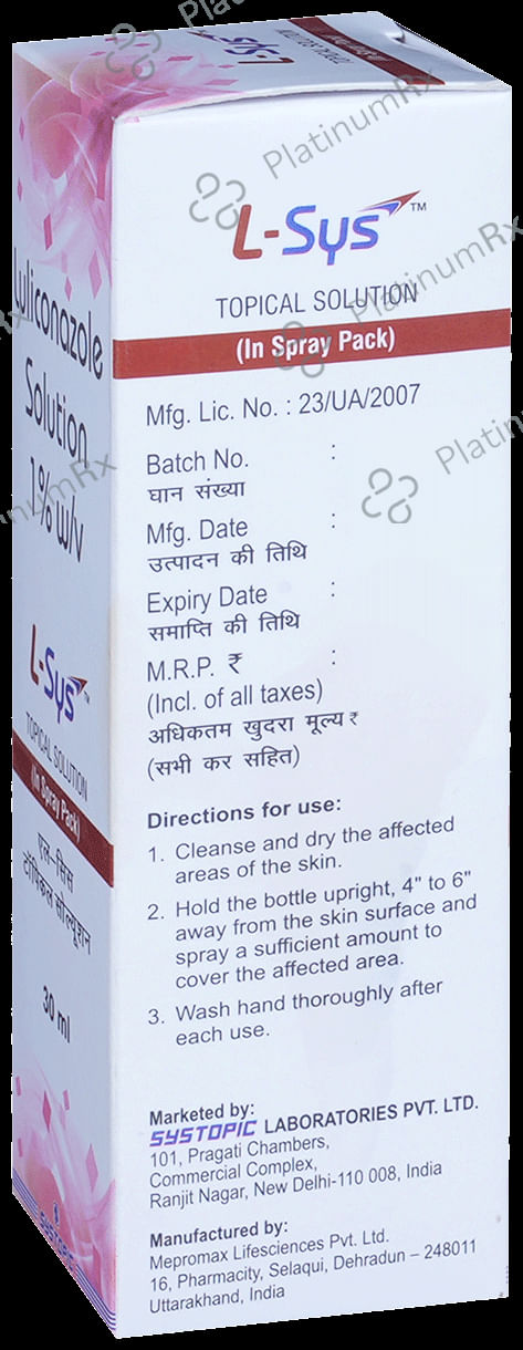 L Sys Topical Solution 30ml