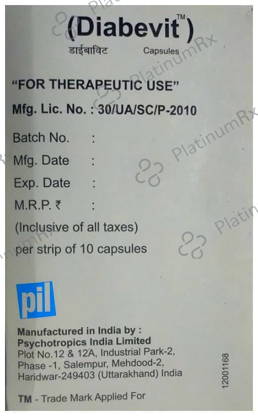 Diabevit Capsule 10s