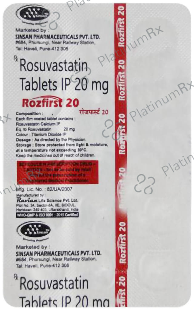 Rozfirst 20mg Tablet 15 Tablet