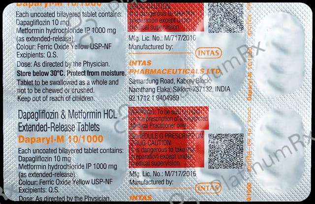 Daparyl M 10/1000mg Tablet ER 10s