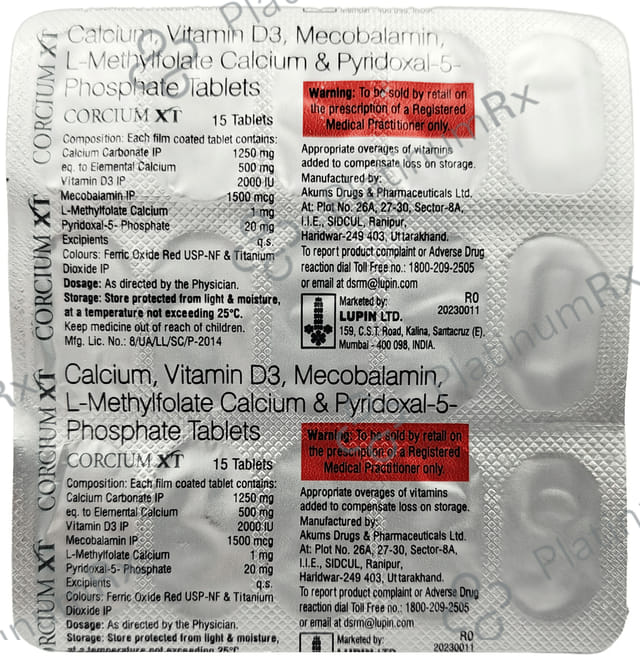 Corcium XT Tablet 15s
