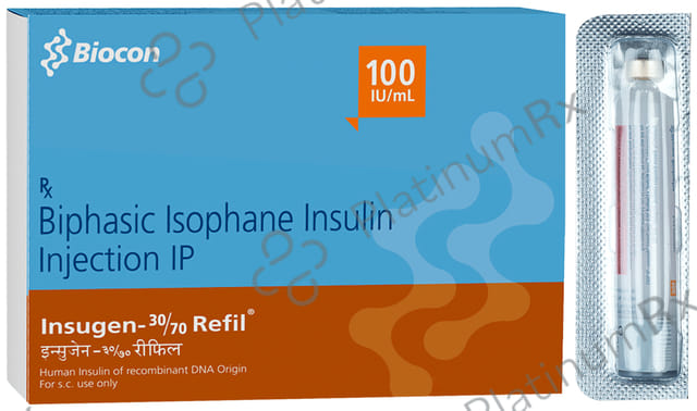 Insugen 30/70 (100 IU/ml) (1*3ml Refill Cartridge / Injection)