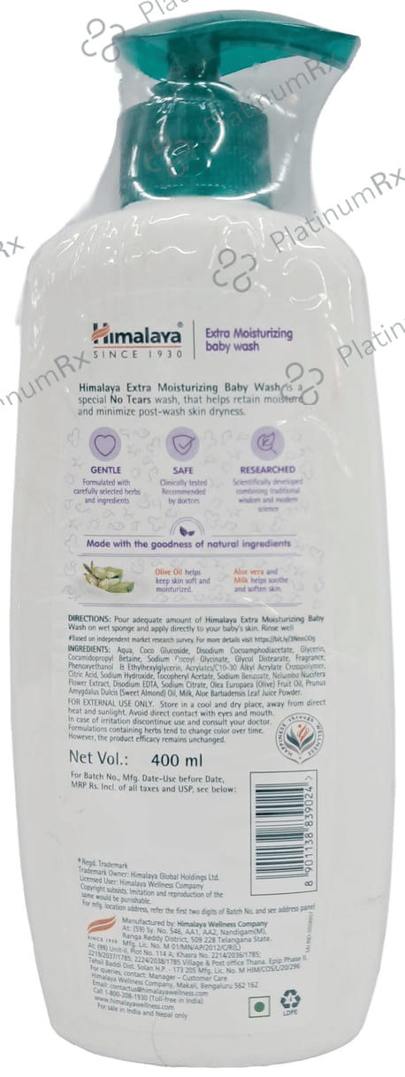 Himalaya Baby Wash Extra Moisturizing 400 ml