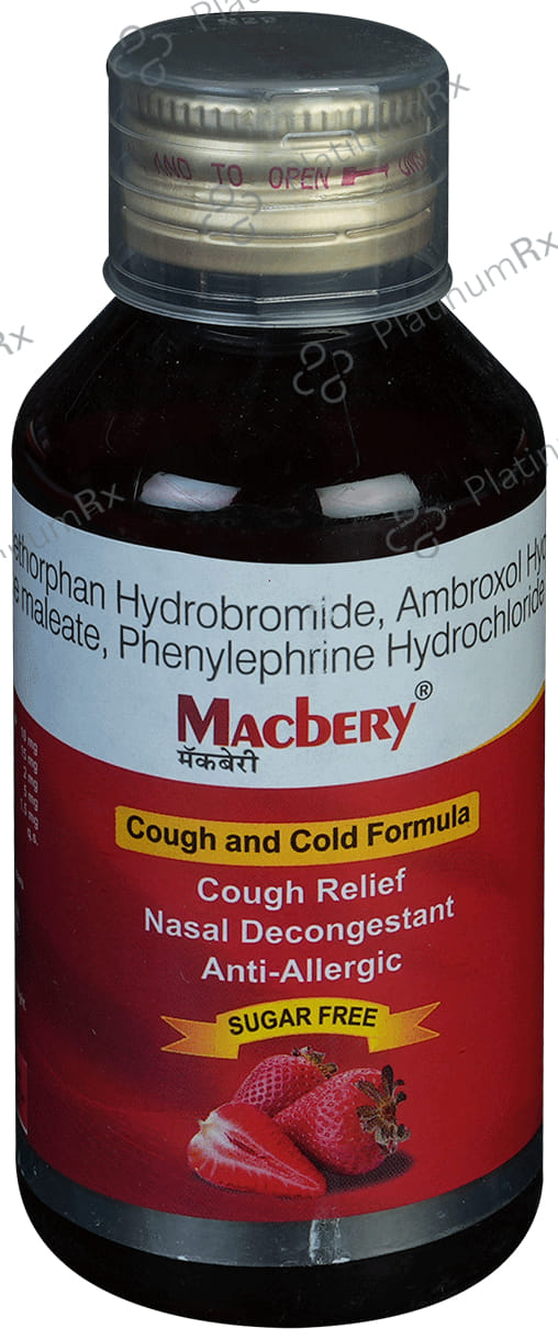 Macbery Sugar Free Syrup 100ml