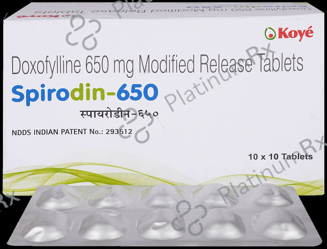 Spirodin 650mg Tablet MR 10s