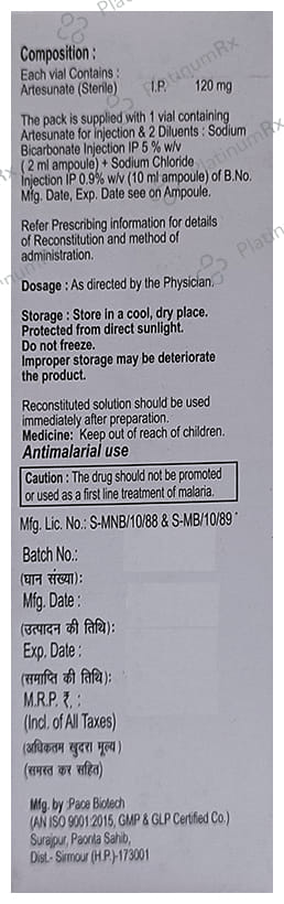 Artunate 120mg Injection 1s