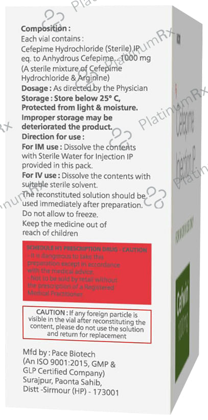 Cefwin 1000mg Injection