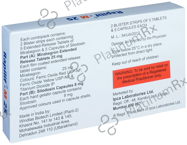 Rapilif M 25/8mg Capsule 10s