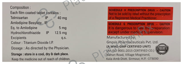 Telmirose AH 40mg/5mg/12.5mg Tablet