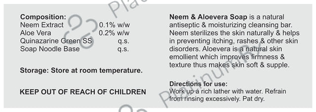 PIL Neem & Alovera Soap - Natural Antiseptic & Moisturizing Soap