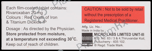 Rivolas 20mg Tablet 15s