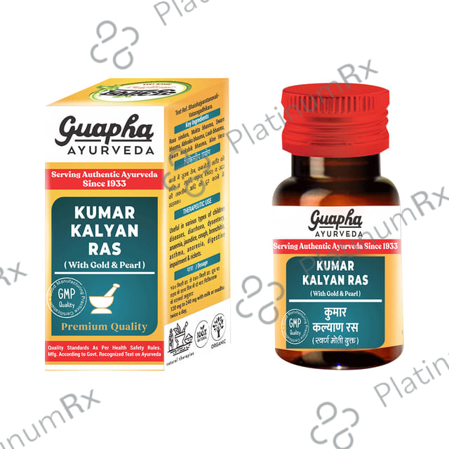 Guapha Ayurveda Kumar Kalyan Ras for Respiratory Support & Fever Relief 5 Tablet
