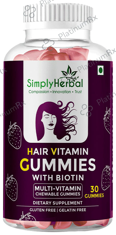 Simply Herbal Hair Vitamin Gummies with Biotin