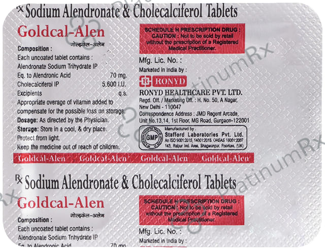 Goldcal Alen 70mg/5600IU Tablet 4s