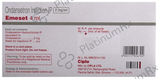 Emeset 8mg Injection (1*4ml Ampoule)