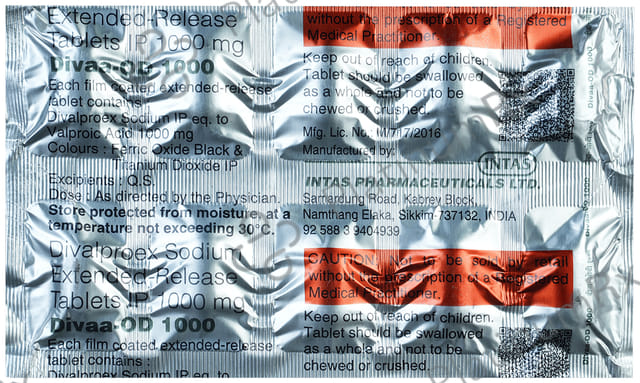 Divaa OD 1000mg Tablet ER 10s