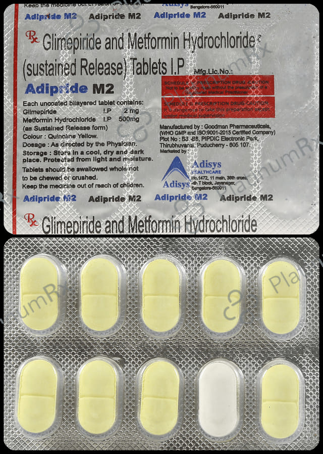 Adipride M 2/500mg Tablet SR 10s