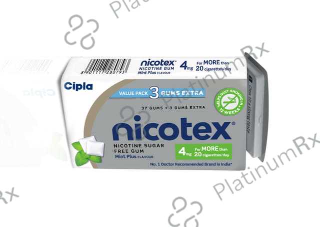Nicotex 4mg Mint Plus Tin Gum 40s