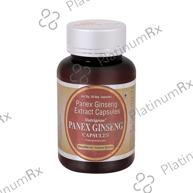 Nutrigrow Panex Ginseng Extract Veg Capsule 30 vegicaps