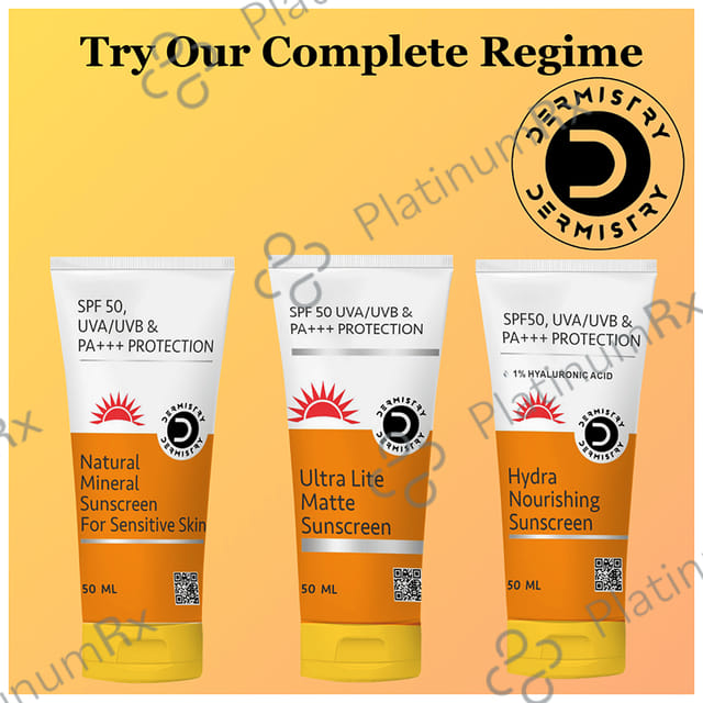 Dermistry 1% Hyaluronic Acid Sunscreen SPF 50 Aqua Gel 50ml