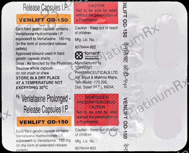 Venlift OD 150mg Capsule PR 10s