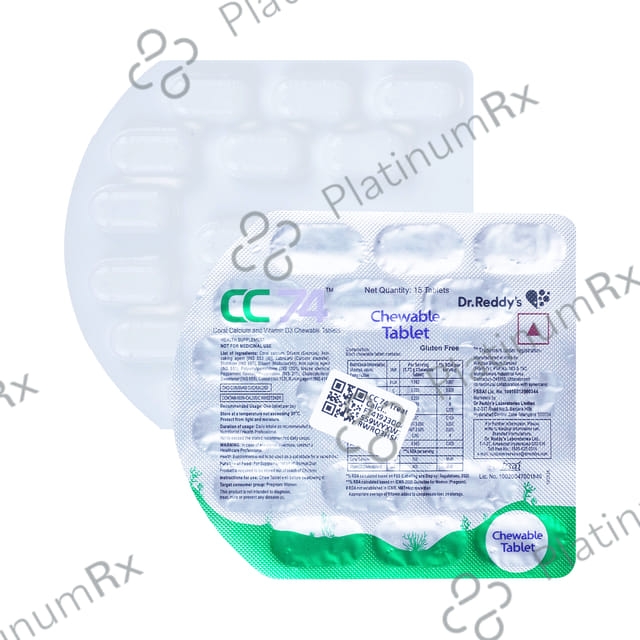 CC 74 500mg Chewable Tablet 15s