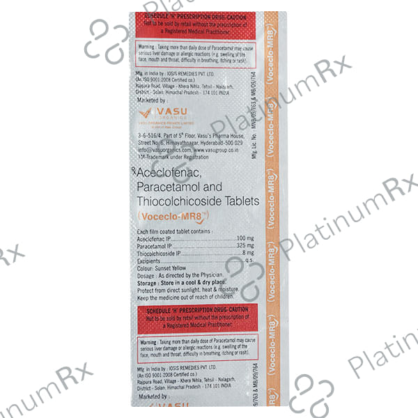 Voceclo MR 100/325/8mg Tablet 10s