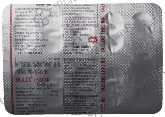 Tazloc Trio 80/5/12.5mg Tablet 10s