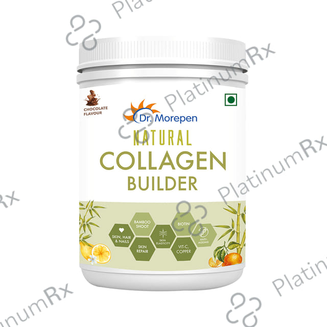Dr. Morepen Natural Collagen Builder with Biotin & Vitamin C - For Skin, Hair, Nails - Flavour Chocolate