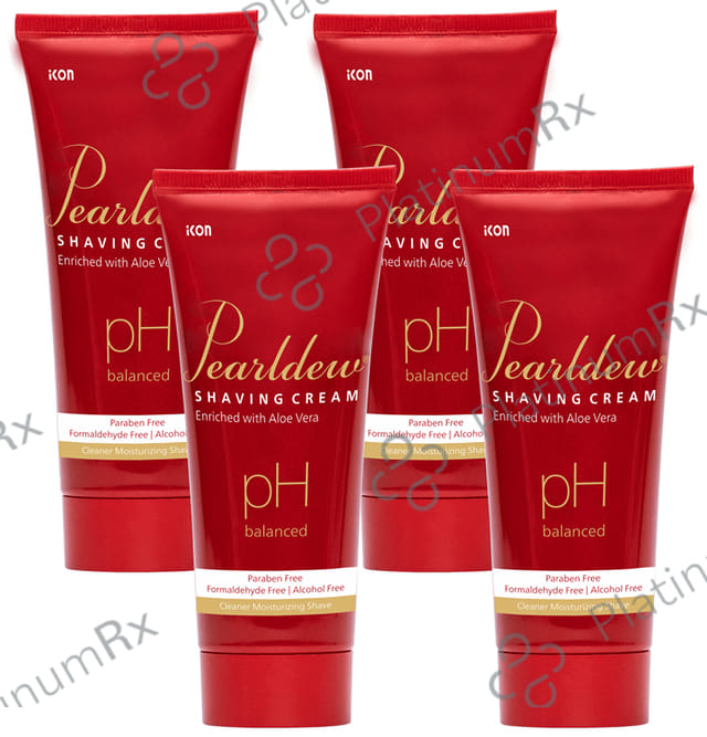 Pearldew PH Balanced Shaving Cream (100gm Each) 4 Tubes