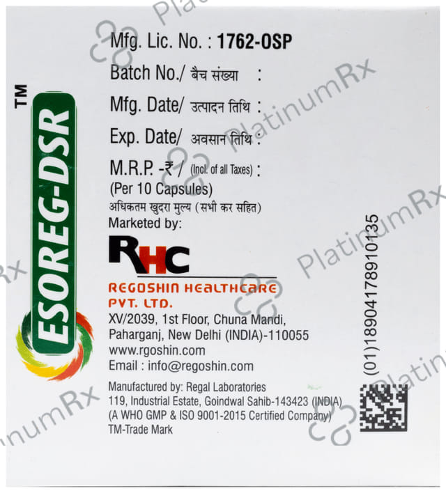 Esoreg D 3040mg Capsule SR 10s