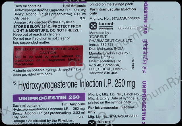 Uniprogestin 250 Injection