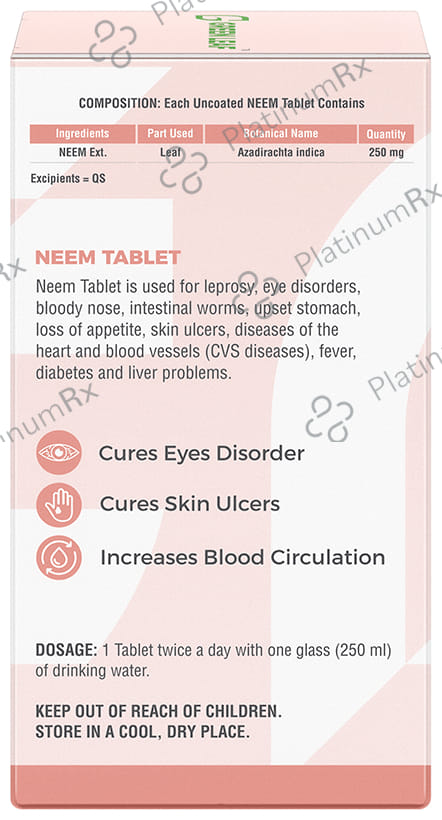 Green Leaf Neem Vegetarian Tablet 90s