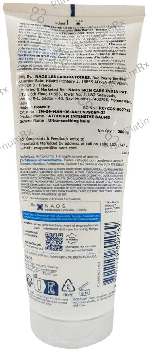 Bioderma Atoderm Intensive Baume Ultra Soothing Balm 200ml