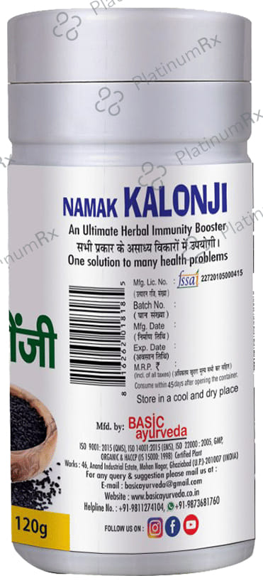 Basic Ayurveda Namak Klanogi 120 gm