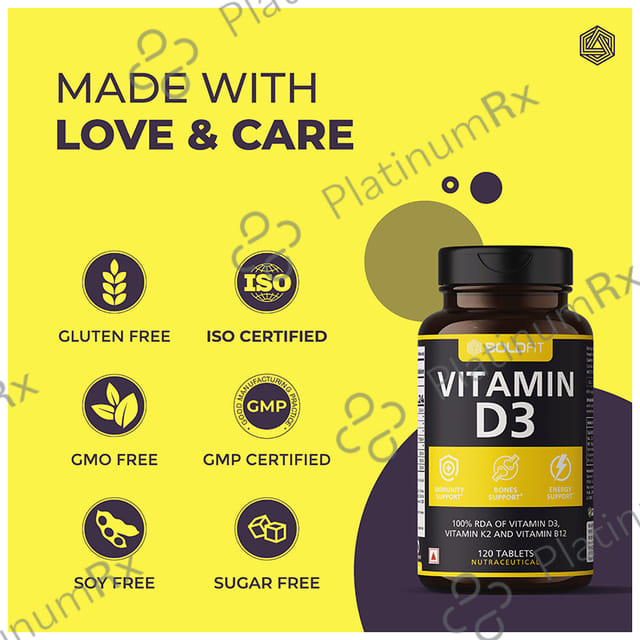 Boldfit Vitamin D3 60000IU Tablet 120s