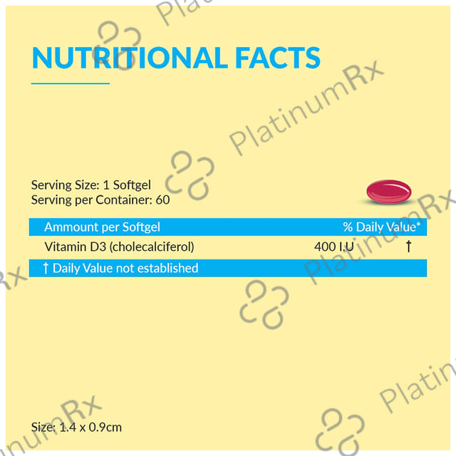 BBetter Vitamin D3 400IU Softgel