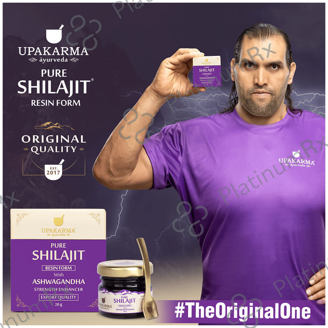 Upakarma Ayurveda Pure Shilajit Resin Form with Ashwagandha 20gm