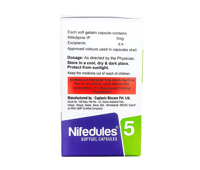 Nifedules 5mg Capsule 10s