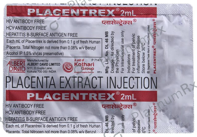 Placentrex 0.1gm Injection 2ml